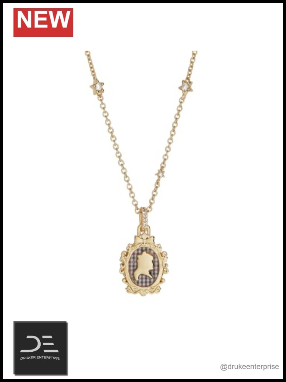 Alex and Ani Locket Necklace Gold-plated Brass Photo Keepsake Engraved Charm